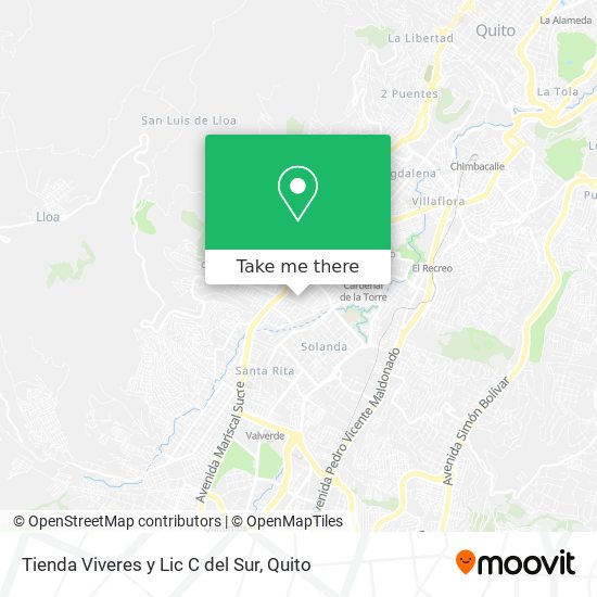 Tienda Viveres y Lic C del Sur map