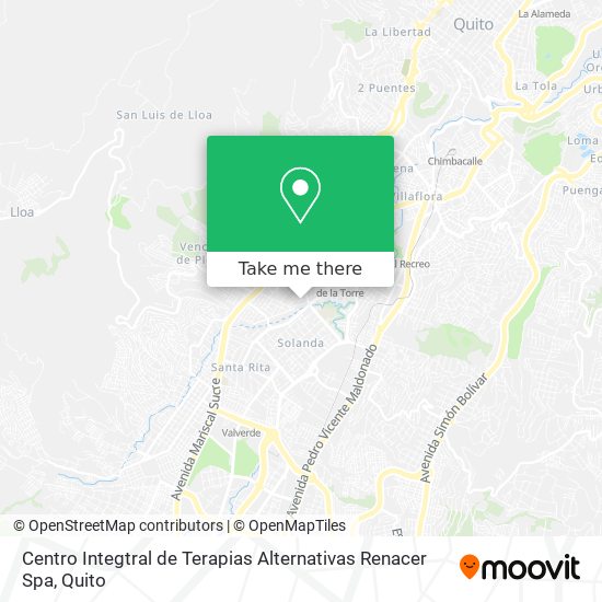Mapa de Centro Integtral de Terapias Alternativas Renacer Spa