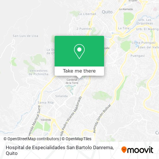 Mapa de Hospital de Especialidades San Bartolo Danrema