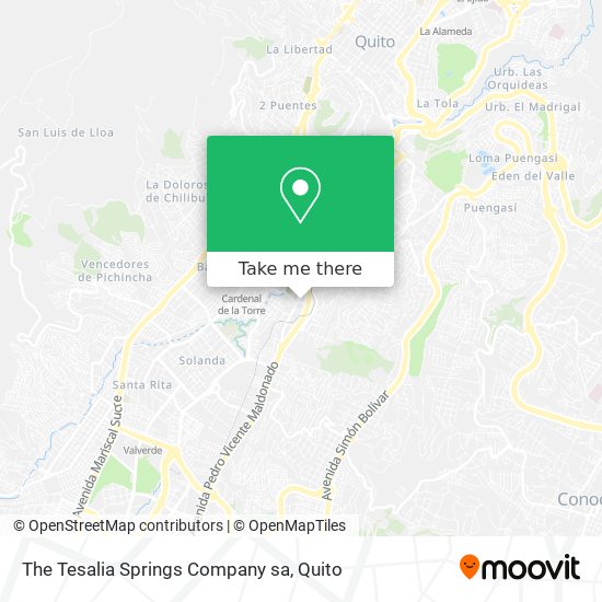 Mapa de The Tesalia Springs Company sa