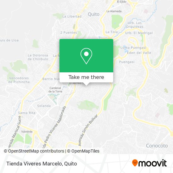 Mapa de Tienda Viveres Marcelo