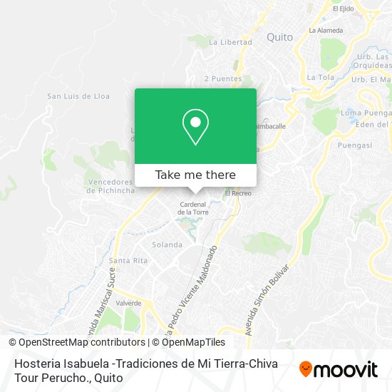 Mapa de Hosteria Isabuela -Tradiciones de Mi Tierra-Chiva Tour Perucho.