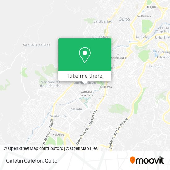 Mapa de Cafetín Cafetón