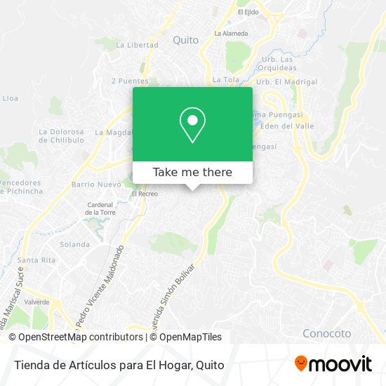 Mapa de Tienda de Artículos para El Hogar