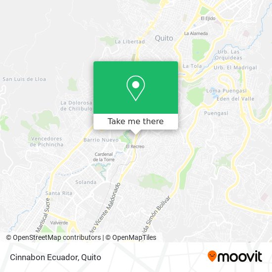 Mapa de Cinnabon Ecuador