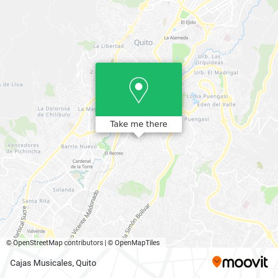 Cajas Musicales map