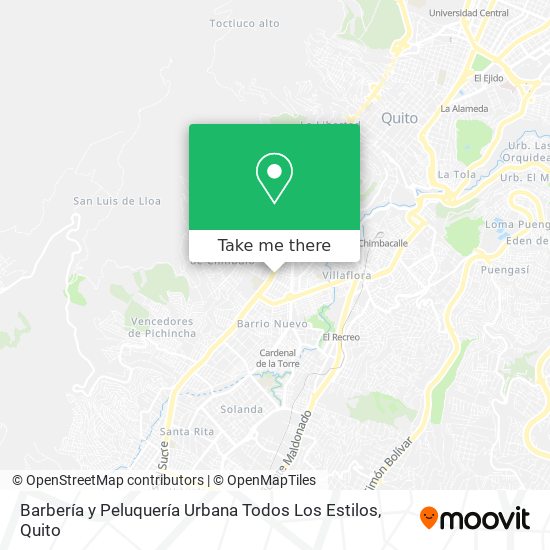 Mapa de Barbería y Peluquería Urbana Todos Los Estilos