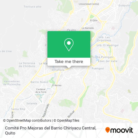 Mapa de Comité Pro Mejoras del Barrio Chiriyacu Central
