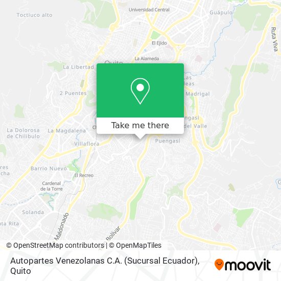 Mapa de Autopartes Venezolanas C.A. (Sucursal Ecuador)