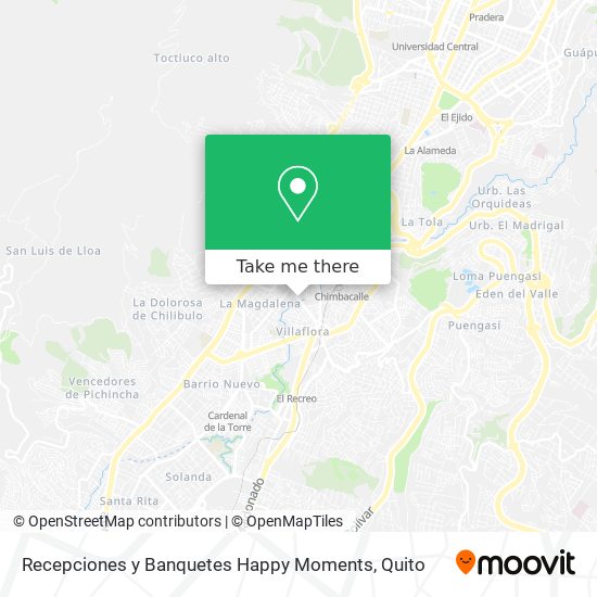 Recepciones y Banquetes Happy Moments map