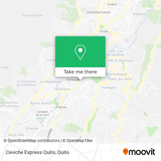 Mapa de Ceviche Express Quito