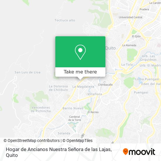 Mapa de Hogar de Ancianos Nuestra Señora de las Lajas
