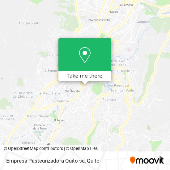 Mapa de Empresa Pasteurizadora Quito sa