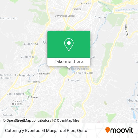 Mapa de Catering y Eventos El Manjar del Pibe