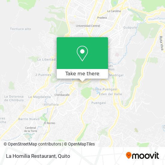 Mapa de La Homilia Restaurant