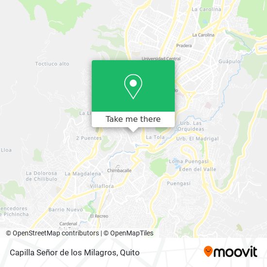 Mapa de Capilla Señor de los Milagros