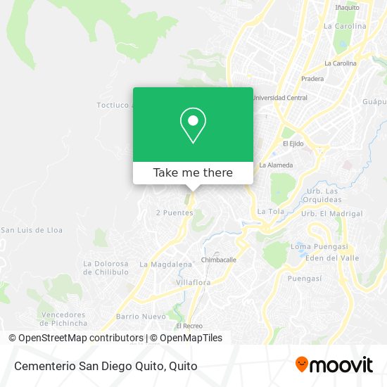 Mapa de Cementerio San Diego Quito