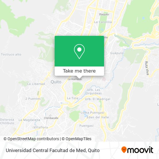 Universidad Central Facultad de Med map