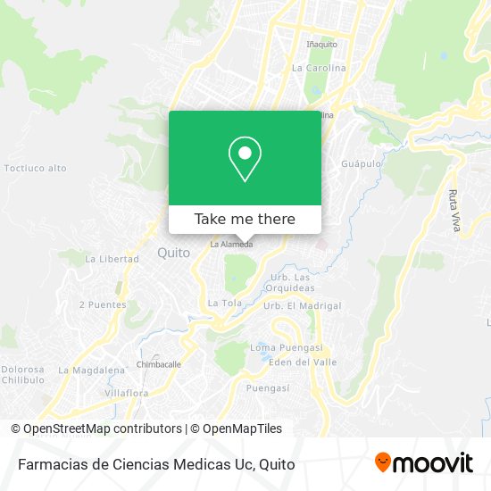 Farmacias de Ciencias Medicas Uc map