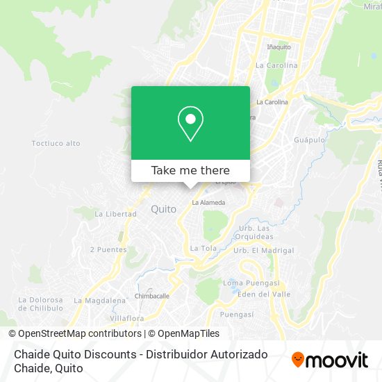 Mapa de Chaide Quito Discounts - Distribuidor Autorizado Chaide