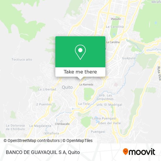 Mapa de BANCO DE GUAYAQUIL S A