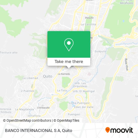 BANCO INTERNACIONAL S A map