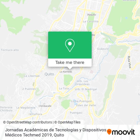 Jornadas Académicas de Tecnologías y Dispositivos Médicos Techmed 2019 map