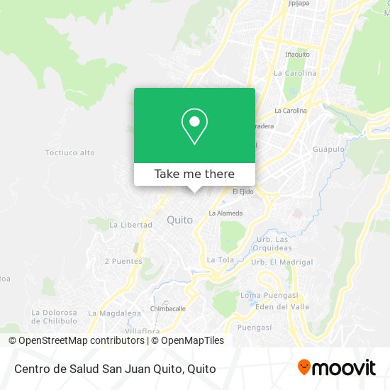 Centro de Salud San Juan Quito map