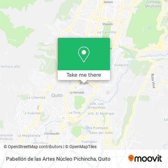 Mapa de Pabellón de las Artes Núcleo Pichincha