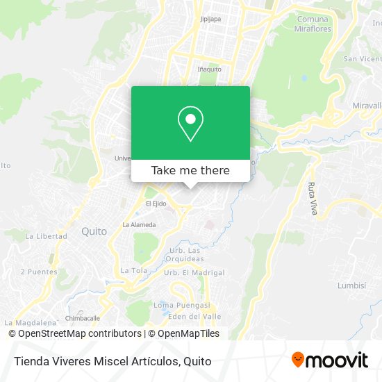Mapa de Tienda Viveres Miscel Artículos