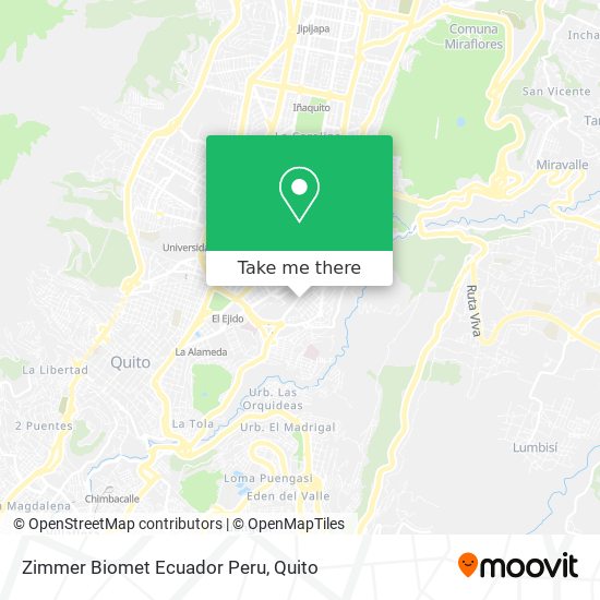 Mapa de Zimmer Biomet Ecuador Peru