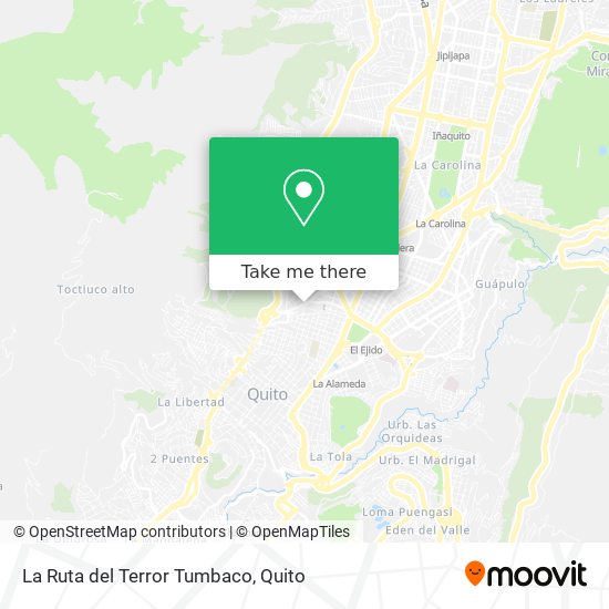La Ruta del Terror Tumbaco map