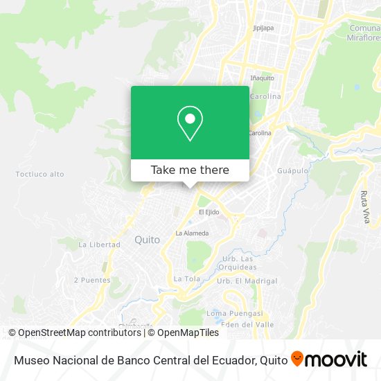Mapa de Museo Nacional de Banco Central del Ecuador