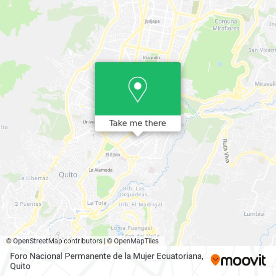 Mapa de Foro Nacional Permanente de la Mujer Ecuatoriana
