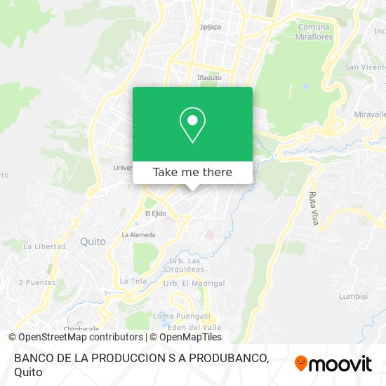 BANCO DE LA PRODUCCION S A PRODUBANCO map