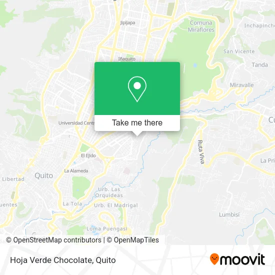 Hoja Verde Chocolate map