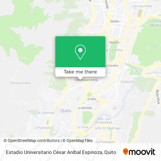 Mapa de Estadio Universitario César Aníbal Espinoza