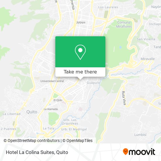 Mapa de Hotel La Colina Suites