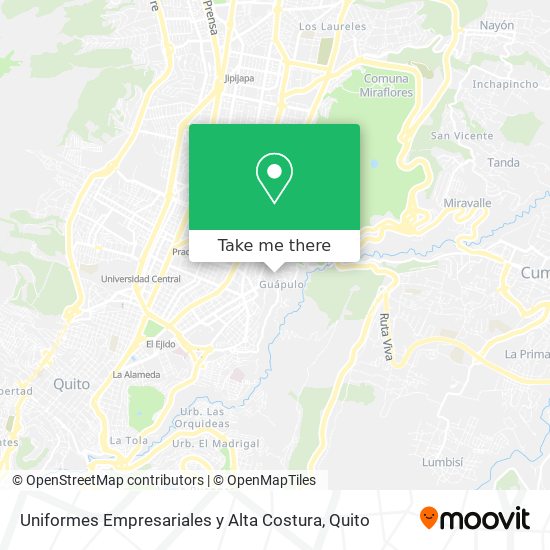 Mapa de Uniformes Empresariales y Alta Costura