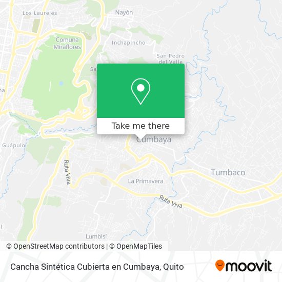 Cancha Sintética Cubierta en Cumbaya map