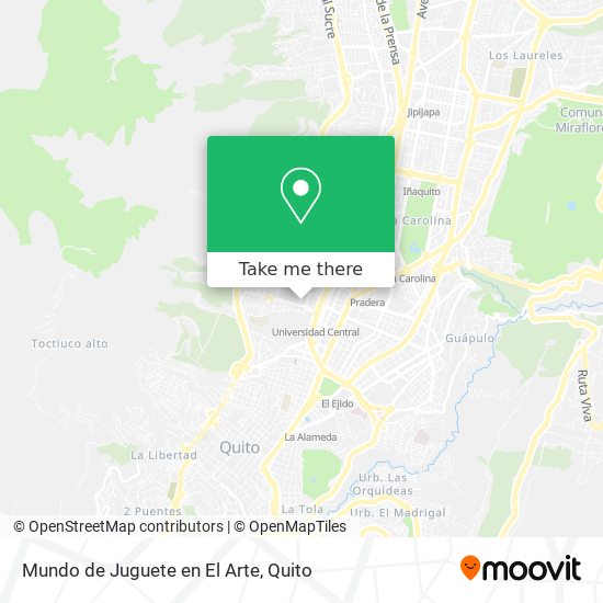 Mundo de Juguete en El Arte map