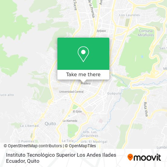 Instituto Tecnológico Superior Los Andes Ilades Ecuador map