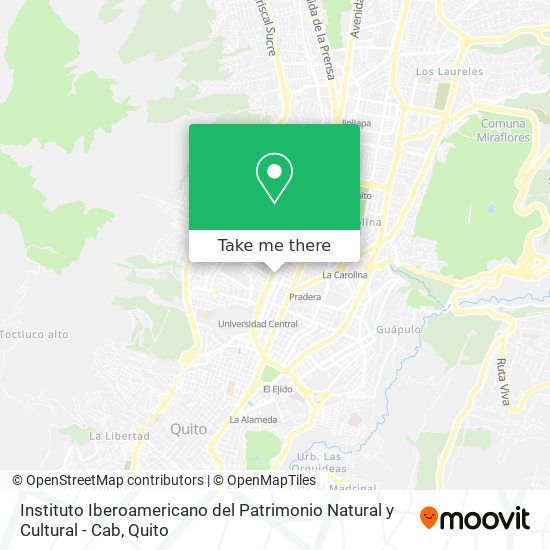 Instituto Iberoamericano del Patrimonio Natural y Cultural - Cab map