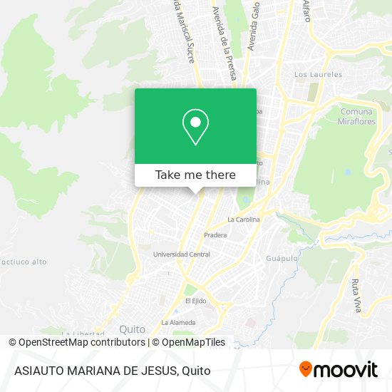 Mapa de ASIAUTO MARIANA DE JESUS