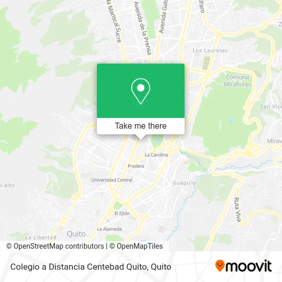 Colegio a Distancia Centebad Quito map