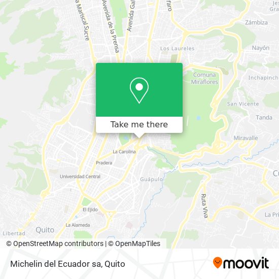 Mapa de Michelin del Ecuador sa