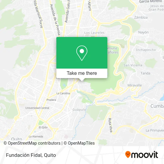 Fundación Fidal map
