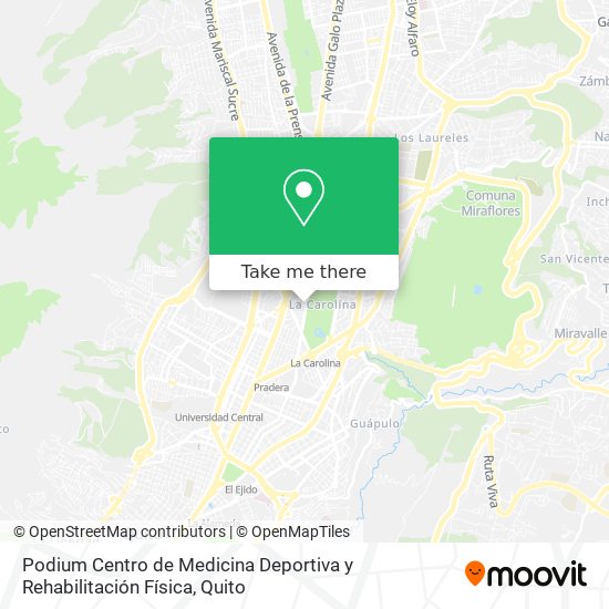 Podium Centro de Medicina Deportiva y Rehabilitación Física map
