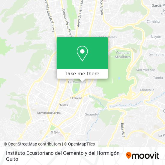 Instituto Ecuatoriano del Cemento y del Hormigón map
