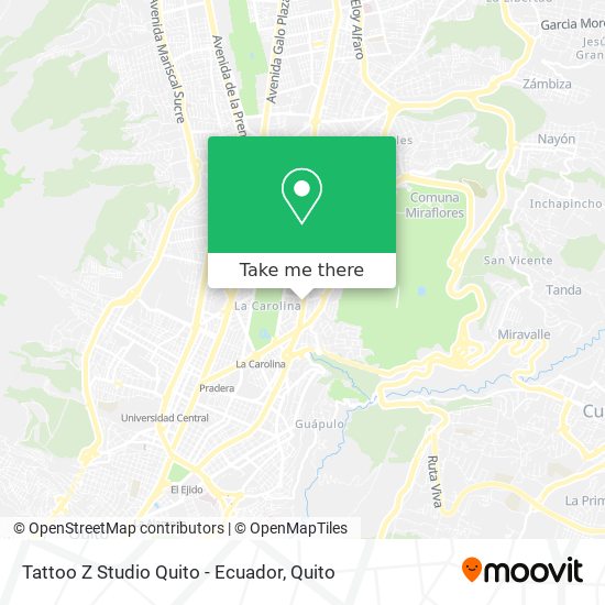 Tattoo Z Studio Quito - Ecuador map